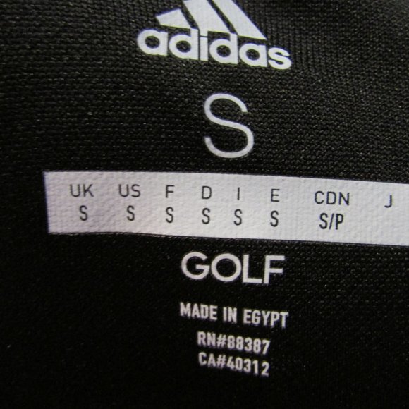 Adidas 3/4 Zip Pull-Over -Black Long Sleeves. Black Logo. Male Size Small. - Picture 6 of 6